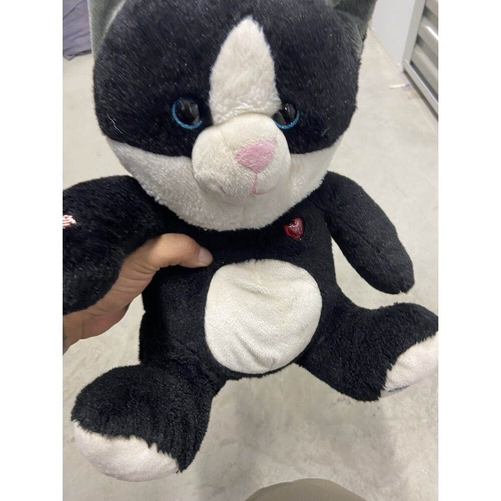 Kitty Cat Pet Black White Stuffed Animal Plush 2015 Toy 12” Wi-fi